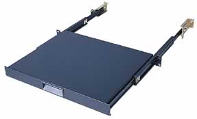 TELESCOPIC SHELF: Designed to allow non 19" mounting equipment to be housed in a rack when access to other than the front is a requirement.