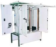 Custom equipment outdoor housing cabinets have been designed and manufactured to suit specific client field requirements.